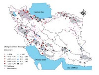 یافته‌های محققان دانشگاه تهران درباره درصد تغییرات میانگین سالانه جریان رودخانه‌ها در ایران