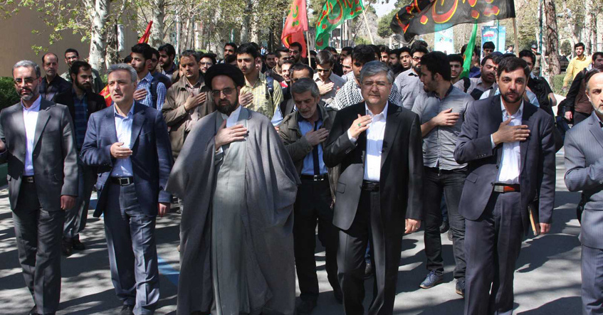 بدرقه کاروان راهیان نور در دانشگاه تهران